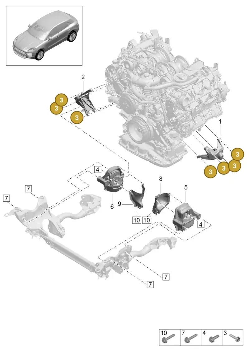 N10702603 — Porsche Macan R4 TFSI (2018-) diagram p52109010, position 3