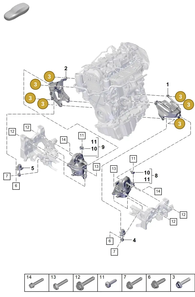 N10702603 — Porsche Cayenne Hybrid Coupe (2023-) diagram p60109000, position 3