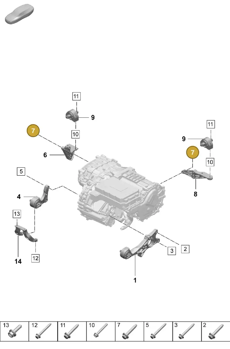 N10706902 — Porsche Taycan Sport Turismo (2023-) diagram p64159050, position 7