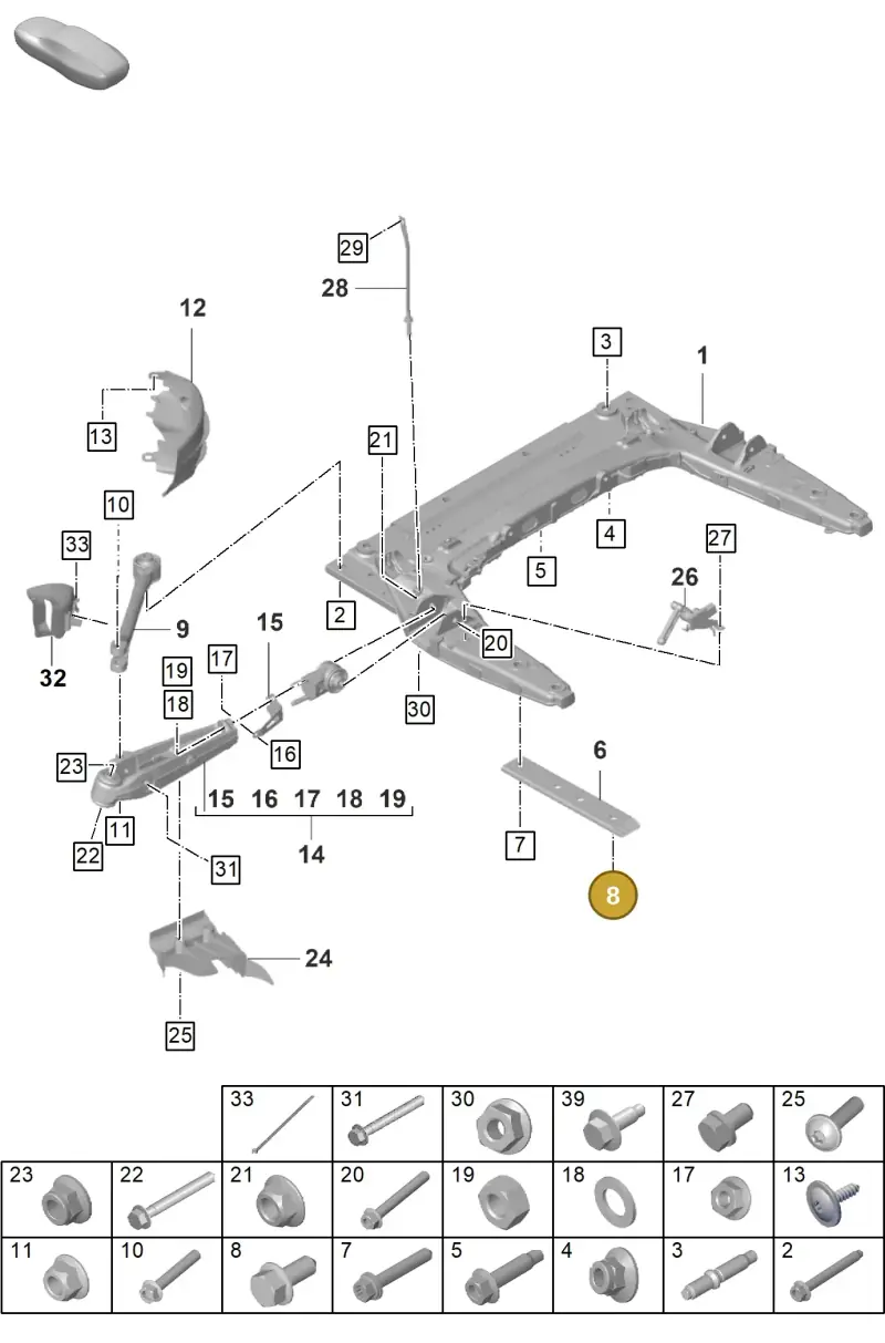 N10714101 — Porsche GT3 RS (2021-) diagram p59401000, position 8