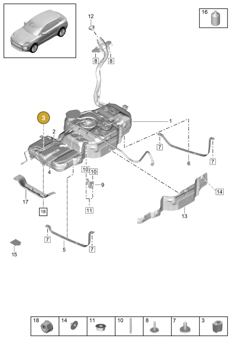 N10716201 — Porsche Macan R4 TFSI (2018-) diagram p52000037, position 3