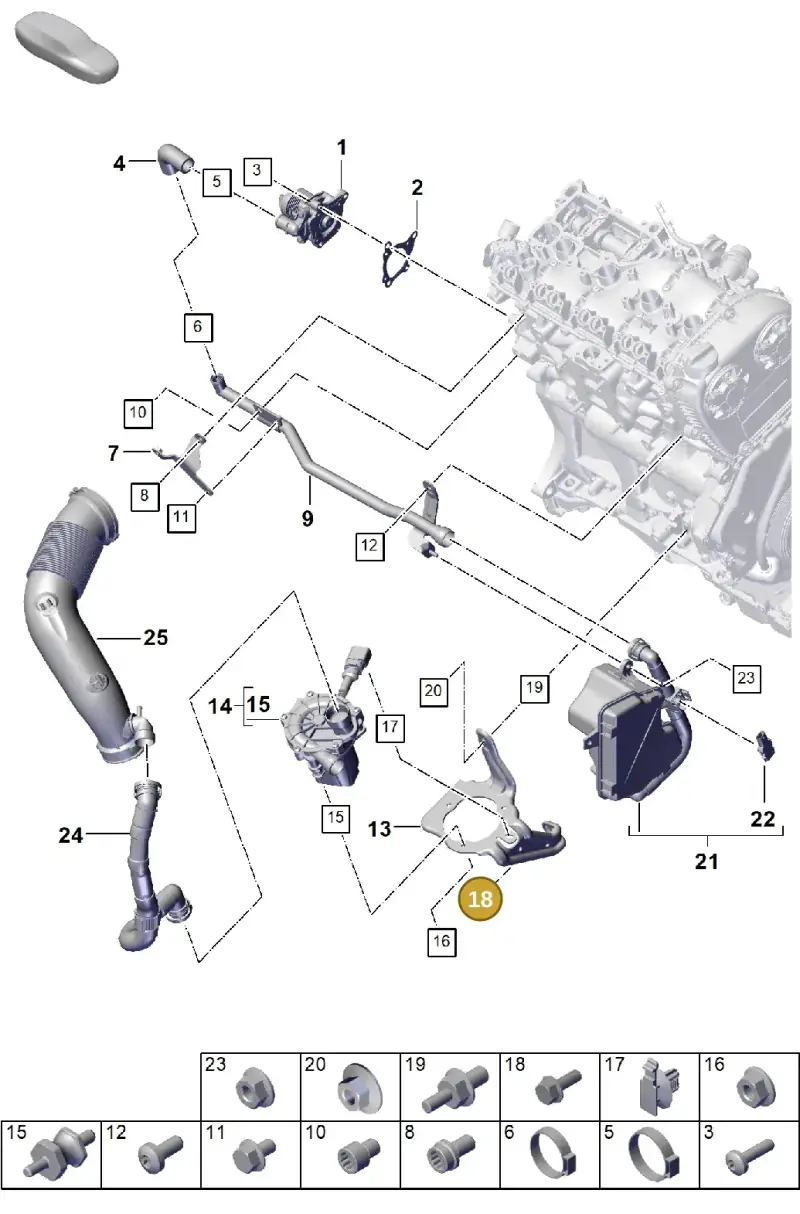 N10718801 — Porsche Cayenne Hybrid Coupe (2023-) diagram p60108000, position 18