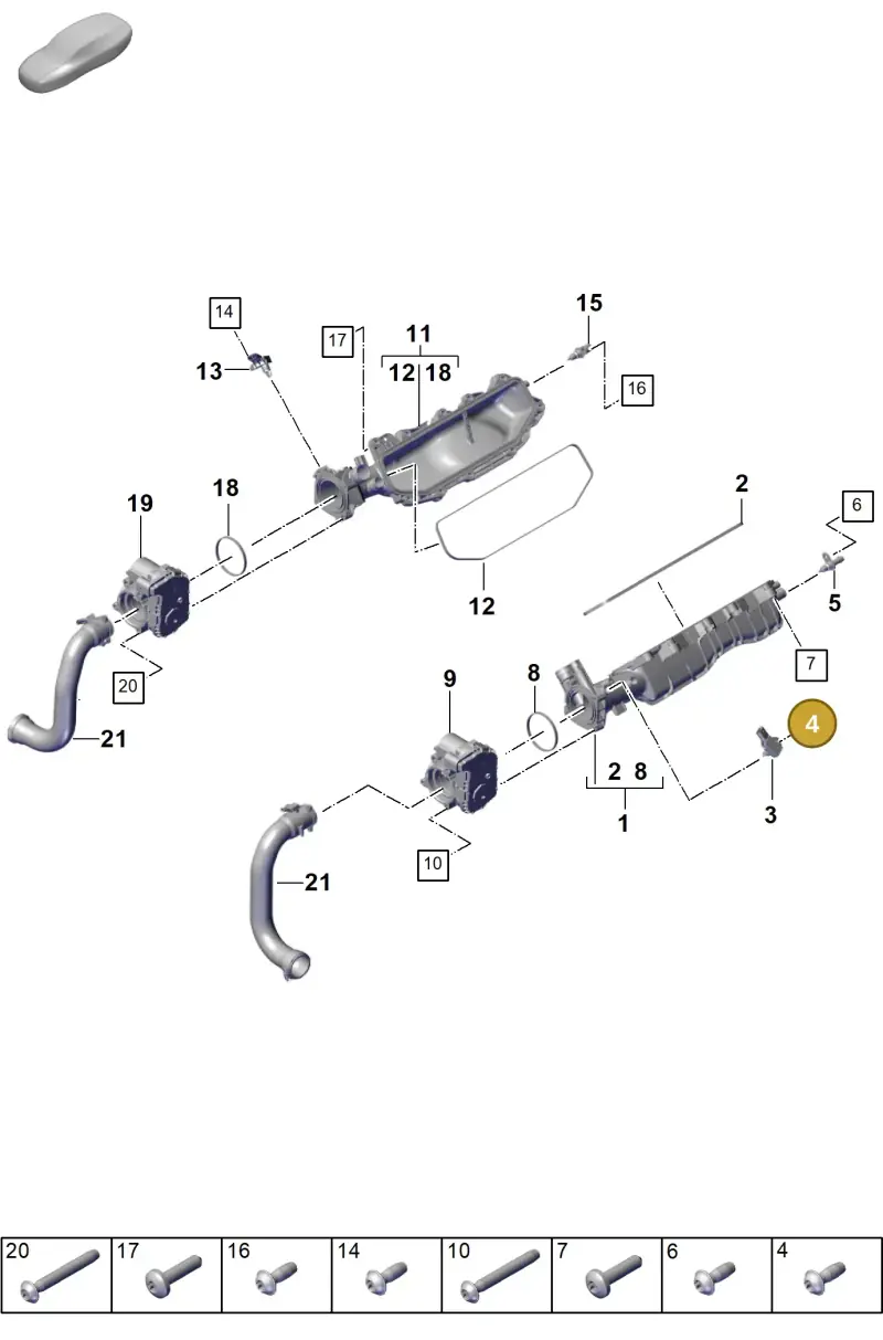 N10721401 — Porsche Panamera (2023-) diagram p62107110, position 4