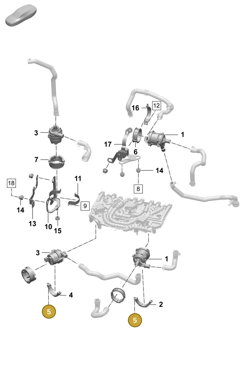N10721401 — Porsche Taycan Sport Turismo (2023-) diagram p64155000, position 5