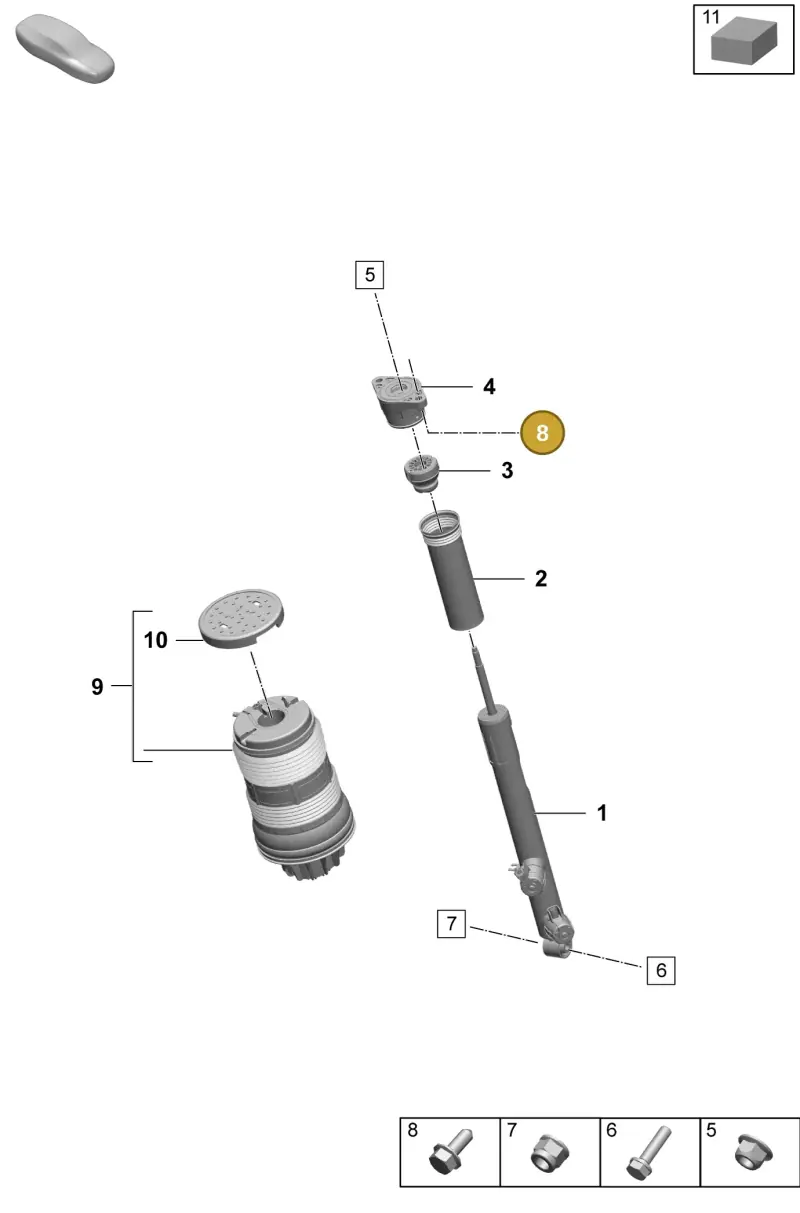 N10728502 — Porsche Taycan Sport Turismo (2023-) diagram p64502000, position 8