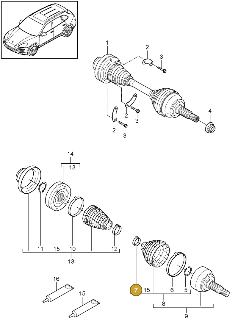 N10728601 — Porsche Cayenne (2010-2018) diagram p37401010, position 7
