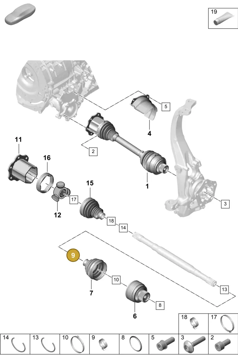 N10740201 — Porsche Cayenne Hybrid Coupe (2023-) diagram p60401100, position 9