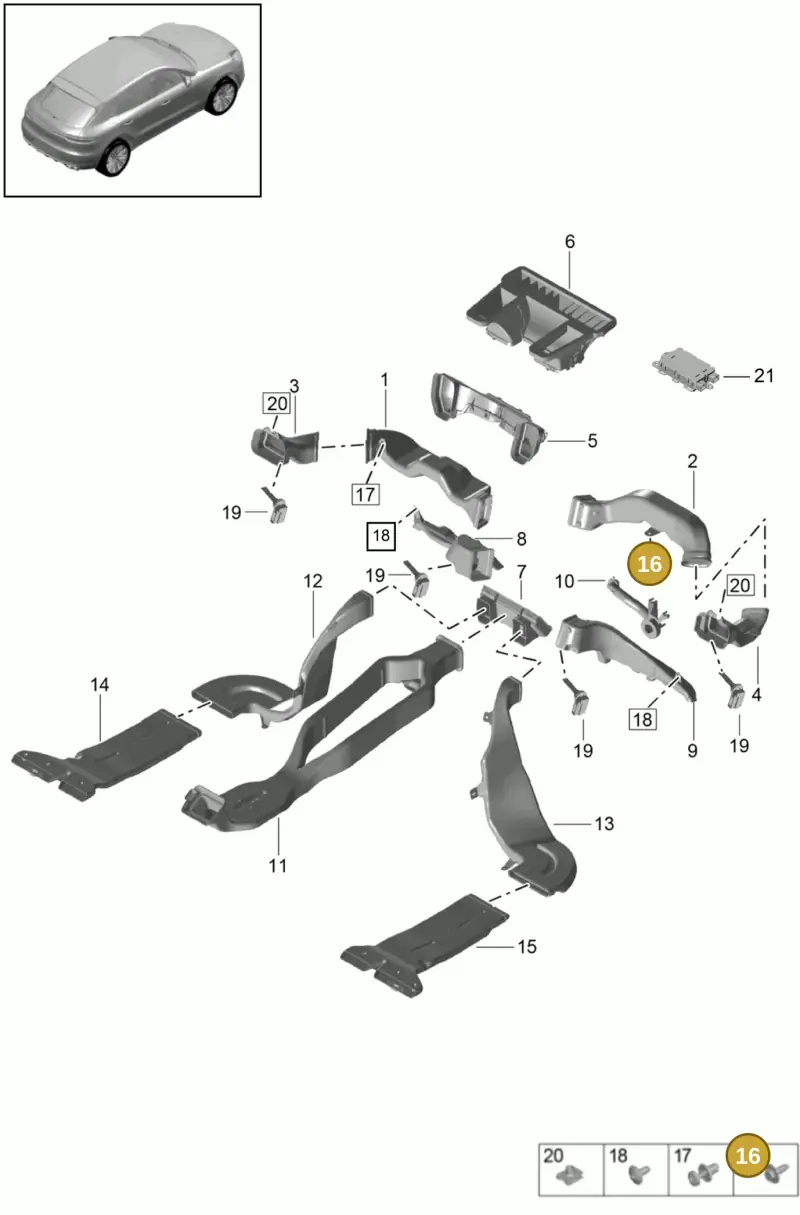 N10745201 — Porsche Macan R4 TFSI (2018-) diagram p52814100, position 16