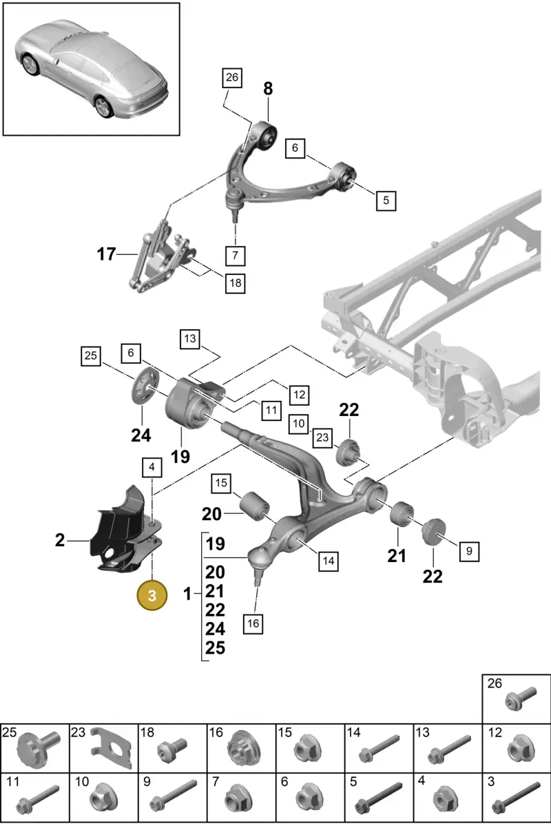 N10745801 — Porsche Panamera 4 Hybrid (2016-2020) diagram p49401010, position 3