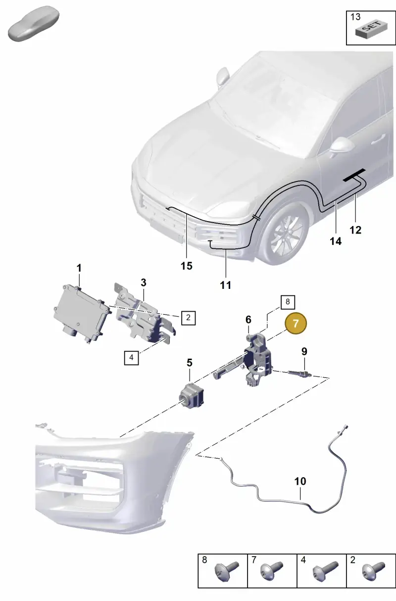 N10762601 — Porsche Cayenne Hybrid Coupe (2023-) diagram p60915200, position 7