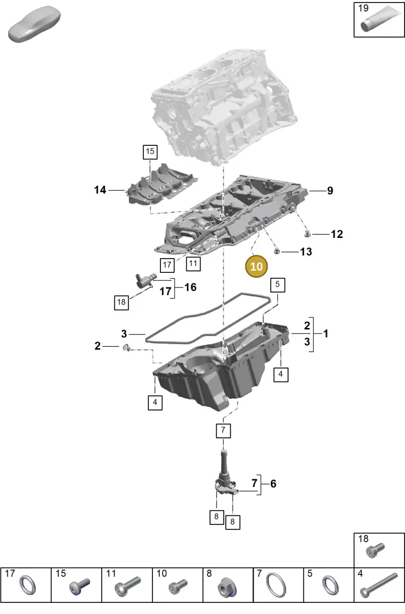 N10766301 — Porsche Cayenne Hybrid Coupe (2023-) diagram p60104100, position 10