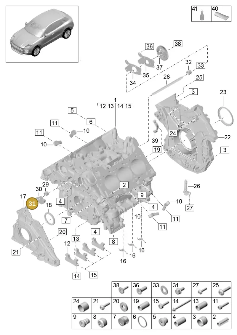 N10768201 — Porsche Macan R4 TFSI (2018-) diagram p52000003, position 31