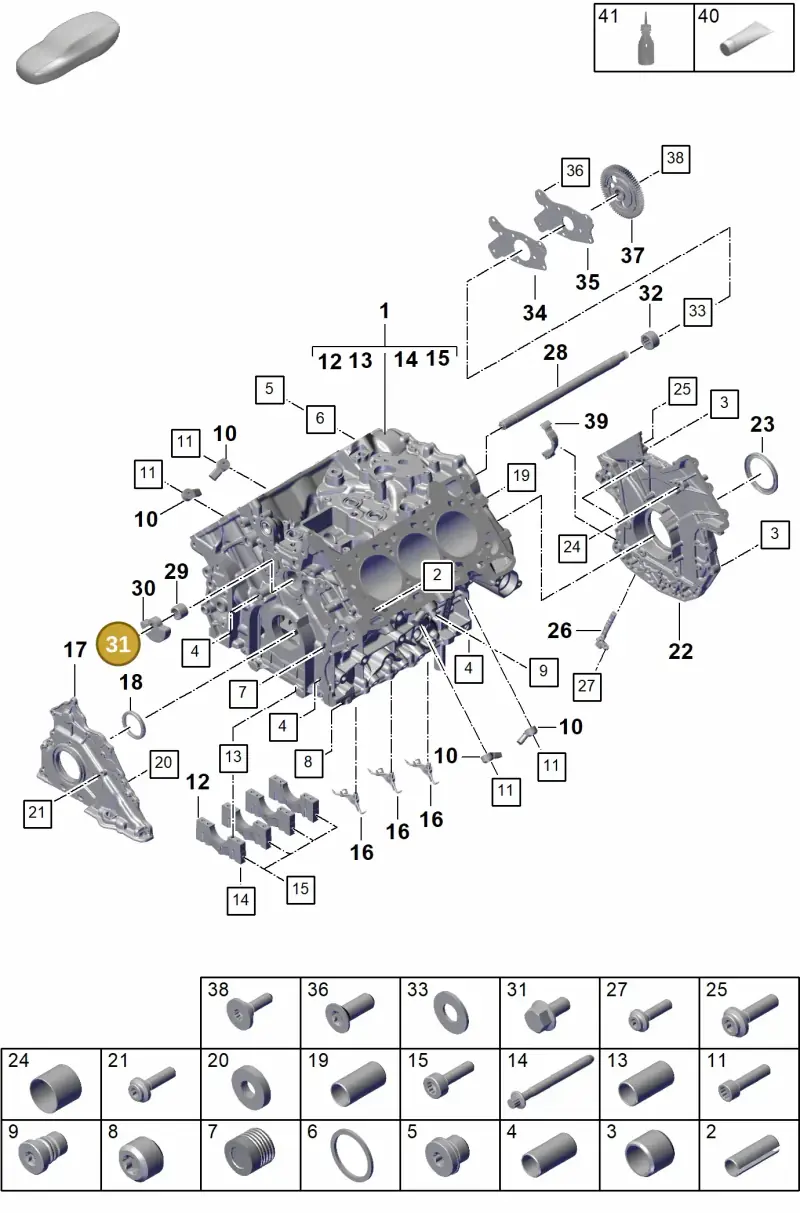 N10768201 — Porsche Cayenne Hybrid Coupe (2023-) diagram p60101110, position 31
