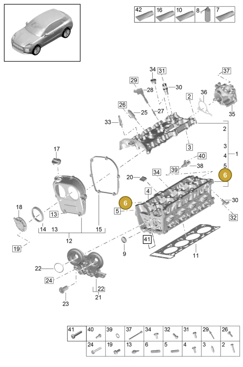 N10770201 — Porsche Macan R4 TFSI (2018-) diagram p52000097, position 6