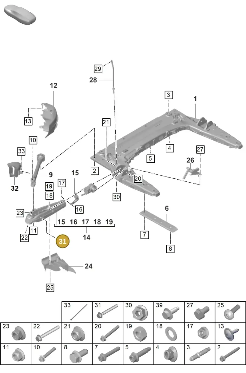 N10784702 — Porsche GT3 RS (2021-) diagram p59401000, position 31
