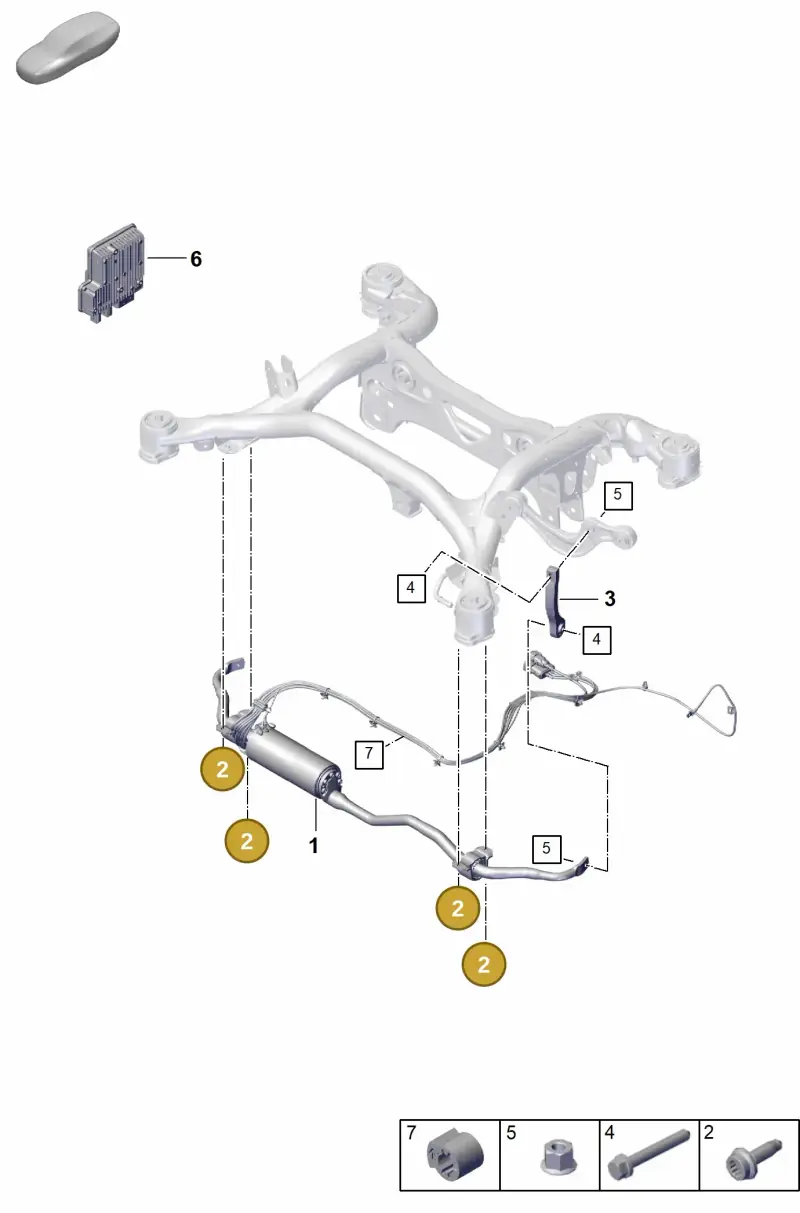 N10810701 — Porsche Cayenne Hybrid Coupe (2023-) diagram p60502100, position 2