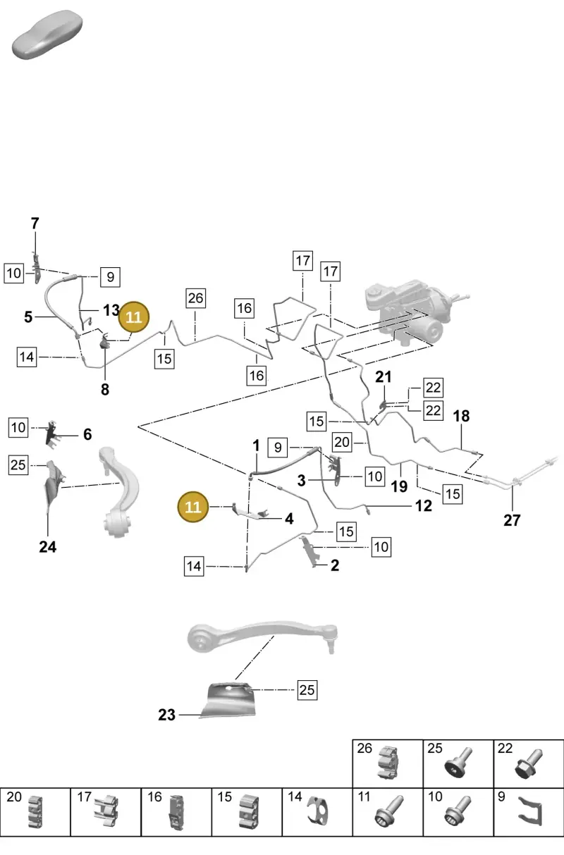 N10810701 — Porsche Macan 4 (2024-) diagram p61604010, position 11