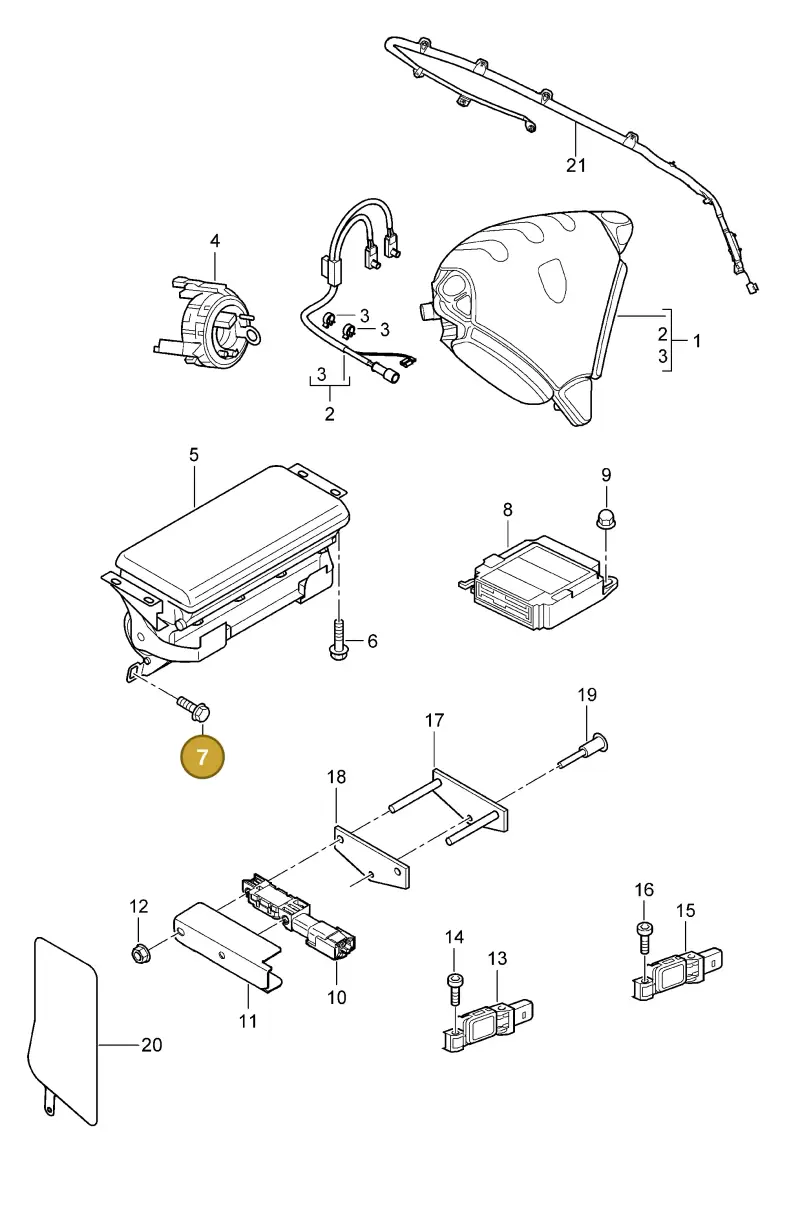 N90167104 — Porsche Cayenne (2007-2010) diagram p31403006, position 7