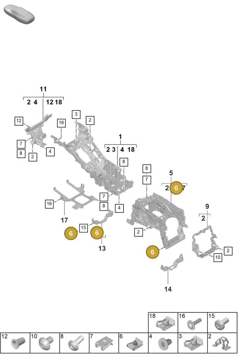 N90168604 — Porsche Taycan Sport Turismo (2023-) diagram p56809140, position 6