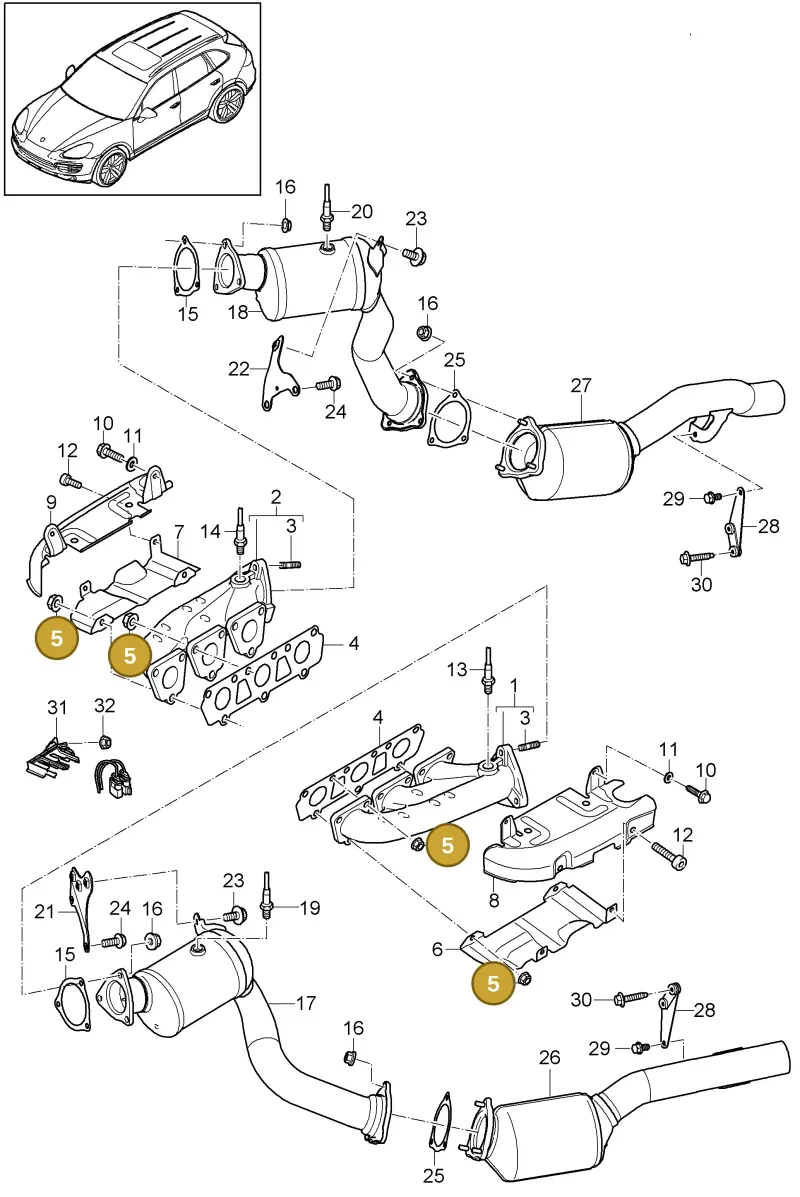 N90226404 — Porsche Cayenne (2010-2018) diagram p37202025, position 5