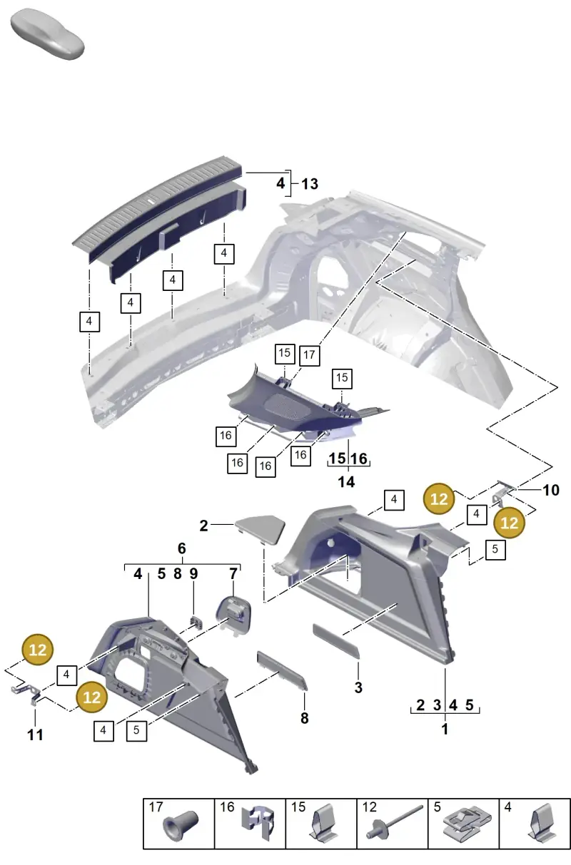 N90286604 — Porsche Cayenne Hybrid Coupe (2023-) diagram p60807500, position 12