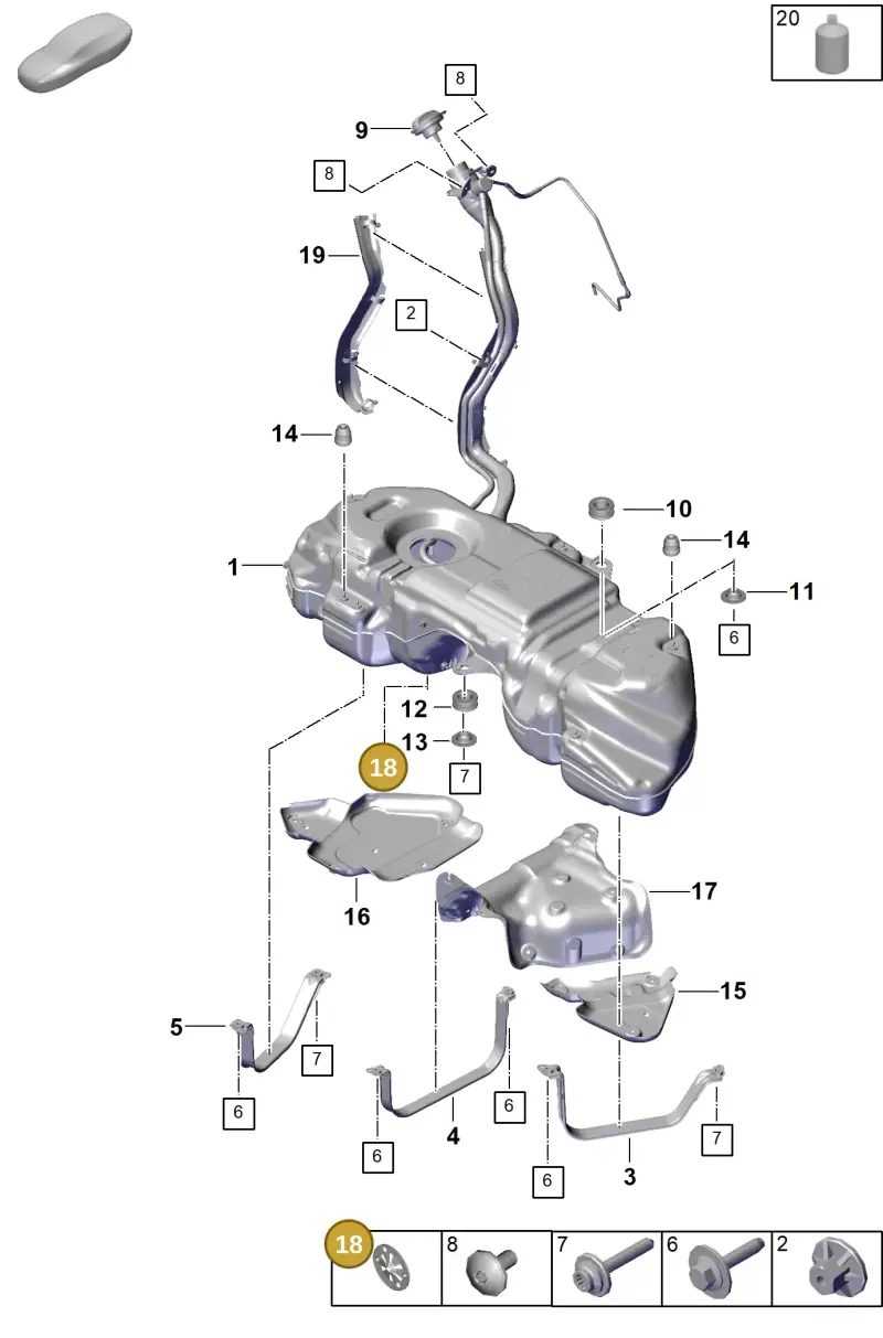 N90335005 — Porsche Cayenne Hybrid Coupe (2023-) diagram p60201000, position 18