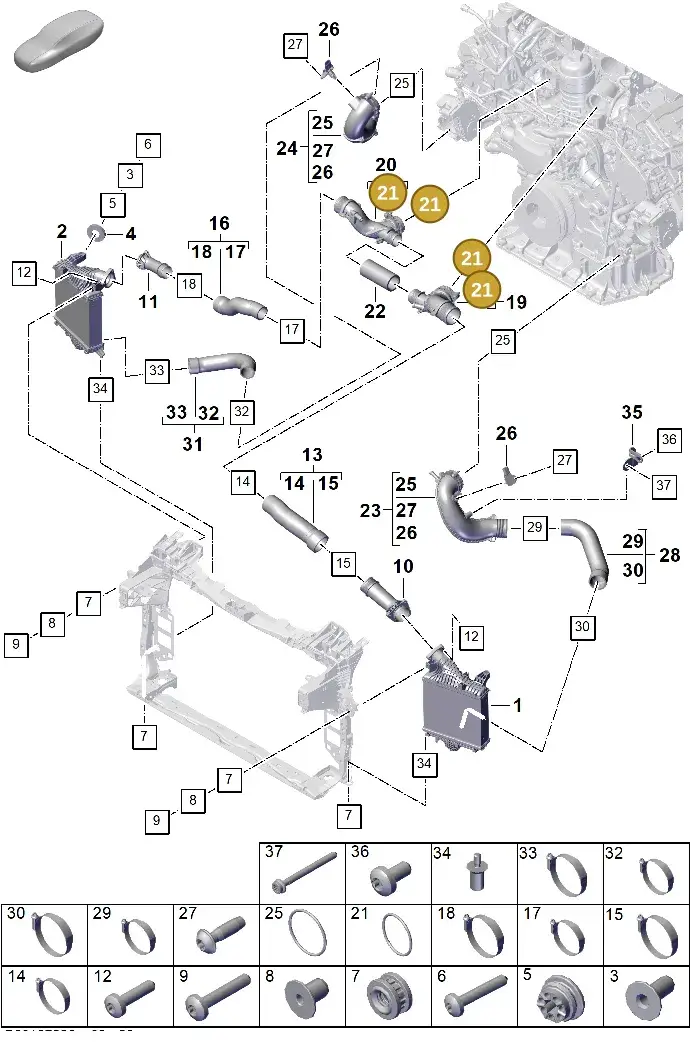 N90344501 — Porsche Cayenne Hybrid Coupe (2023-) diagram p60107220, position 21