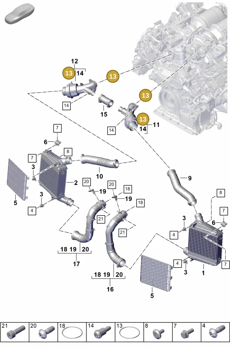 N90344501 — Porsche Panamera (2023-) diagram p62107200, position 13