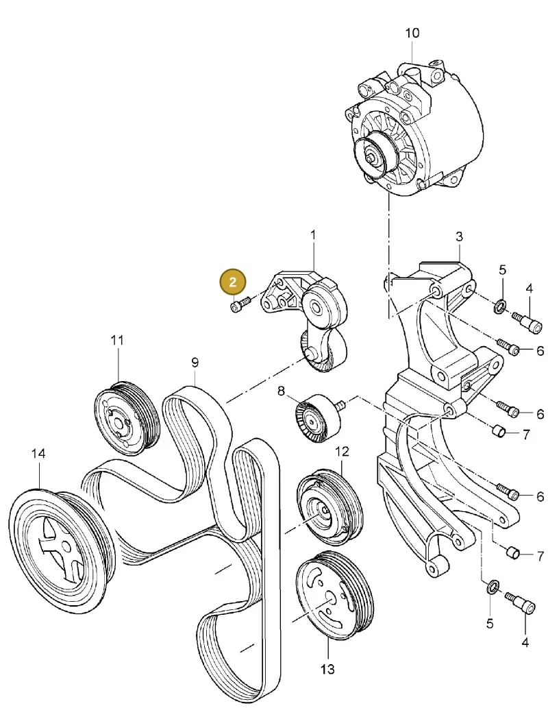 N90355902 — Porsche Cayenne (2002-2006) diagram p24101015, position 2