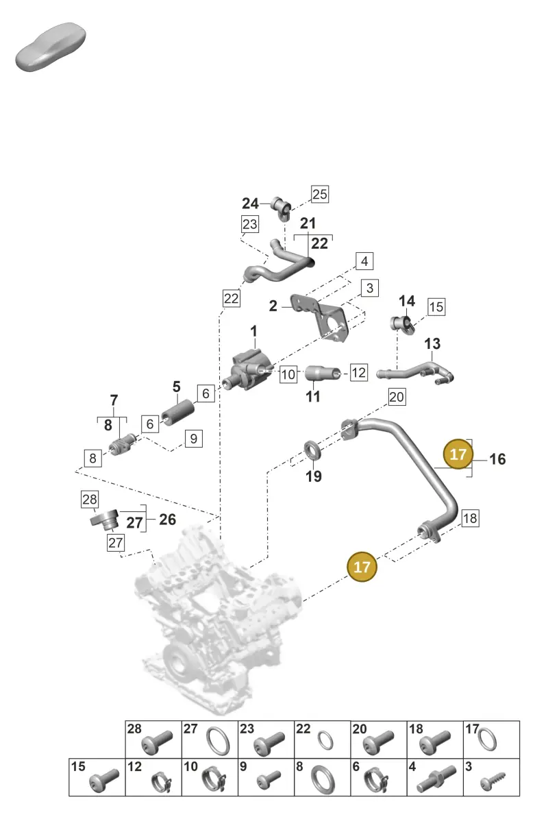 N90365302 — Porsche Panamera (2023-) diagram p58105110, position 17