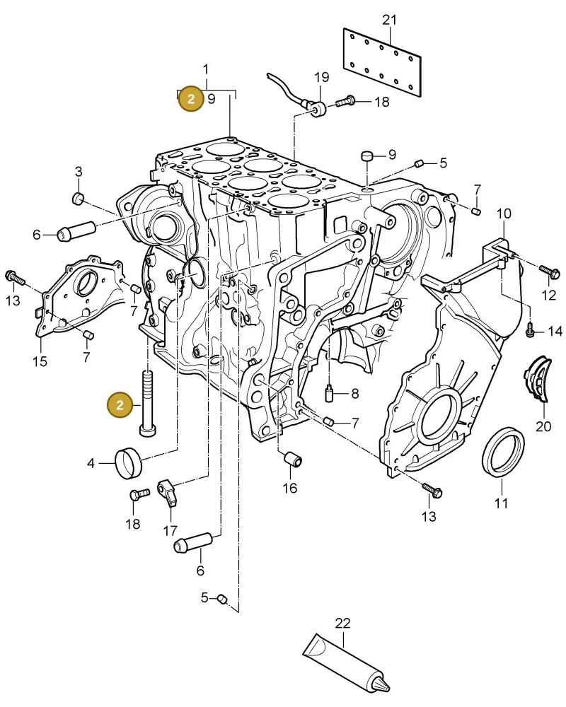 N90365801 — Porsche Cayenne (2007-2010) diagram p31101040, position 2