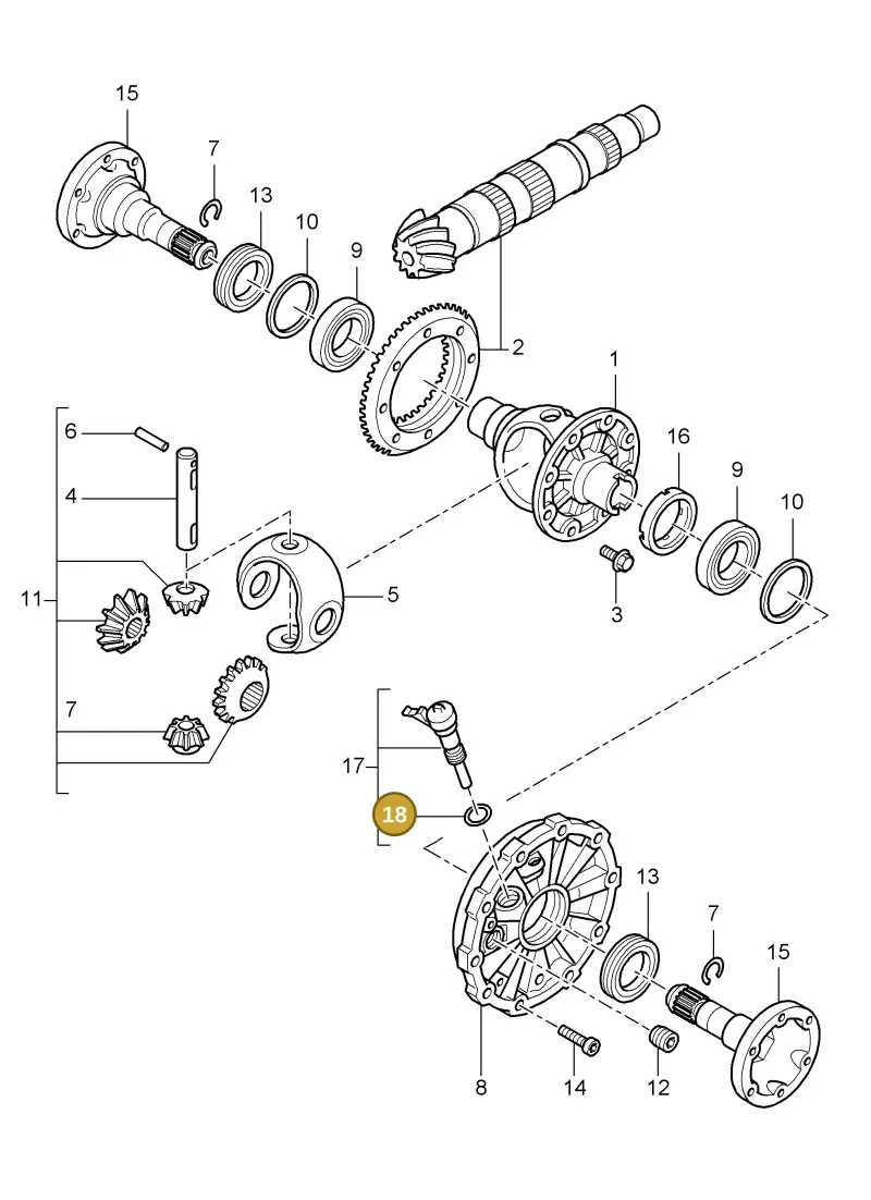N90368401 — Porsche Boxster S (2004-2008) diagram p27305000, position 18