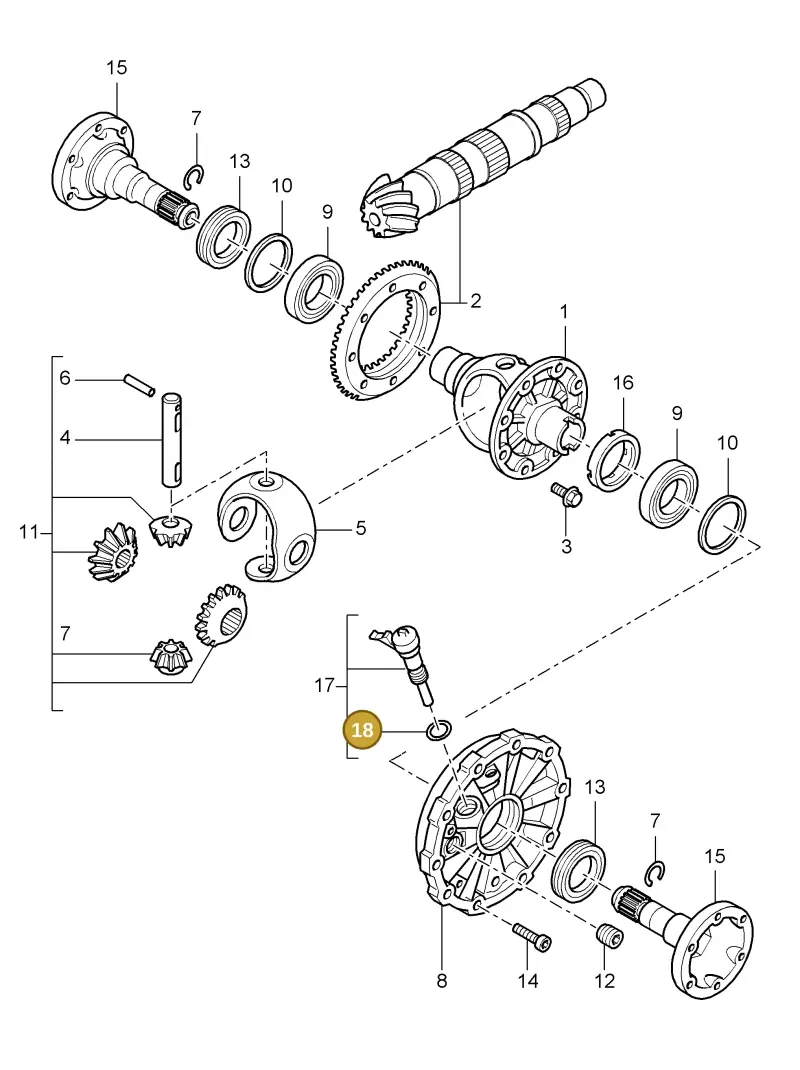 N90368401 — Porsche Cayman S (2005-2008) diagram p28305000, position 18