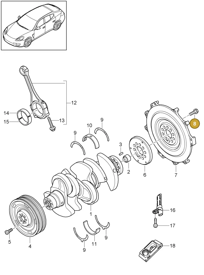 N90405502 — Porsche Panamera (2009-2016) diagram p35102015, position 8