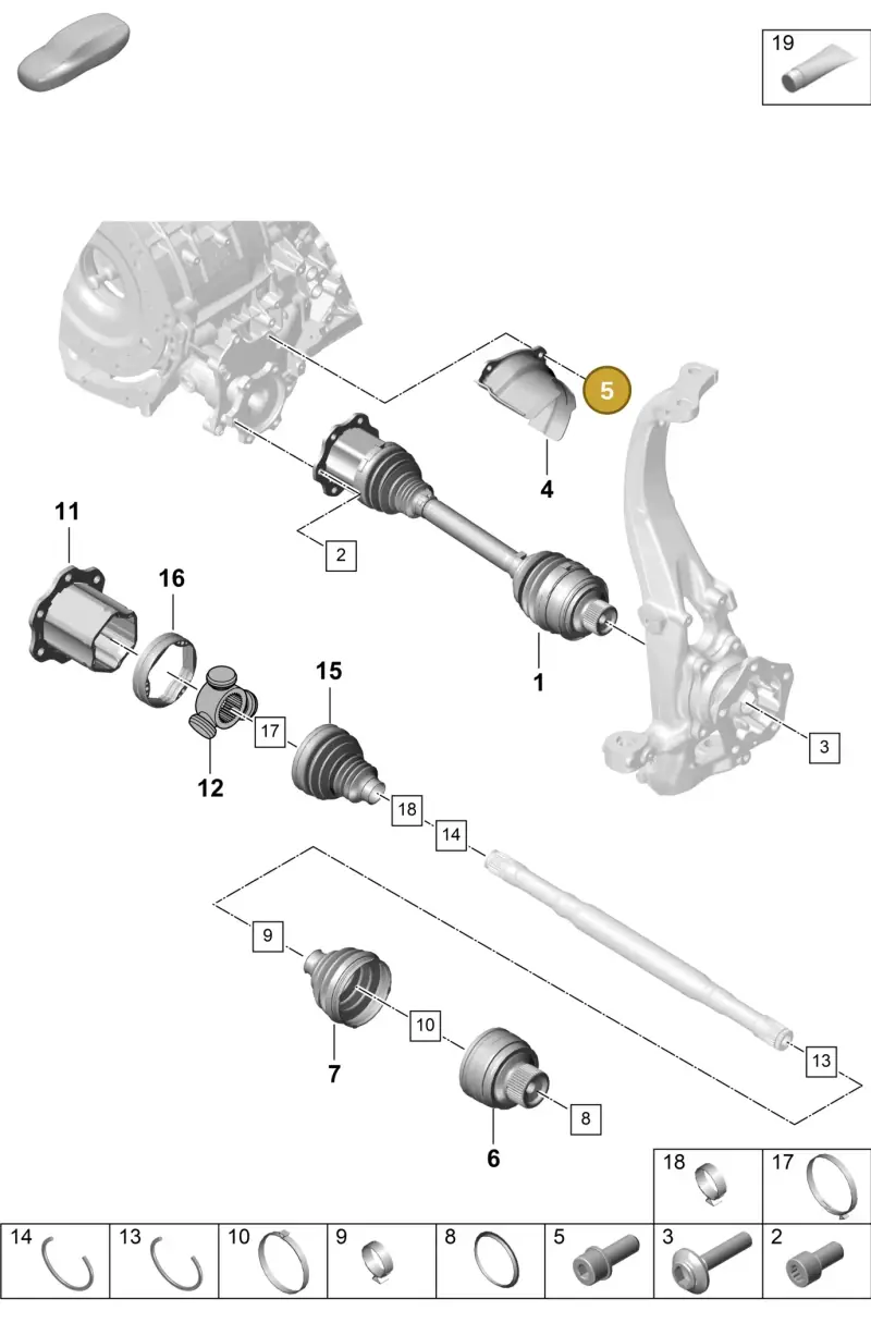 N90415405 — Porsche Cayenne Hybrid Coupe (2023-) diagram p60401100, position 5