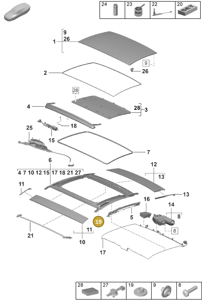 N90570802 — Porsche 992 Carrera Coupe (2024-) diagram p53811000, position 19