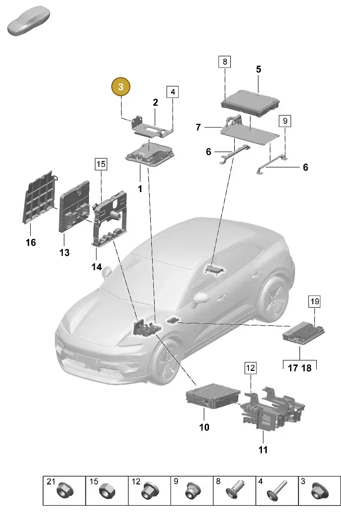 N90570802 — Porsche Macan 4 (2024-) diagram p61901010, position 3