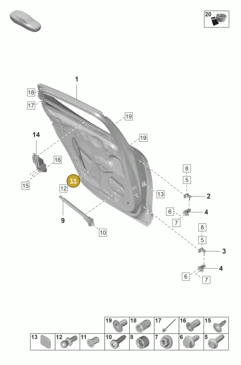 N90631202 — Porsche Panamera 4 Hybrid (2020-2023) diagram p58804200, position 11