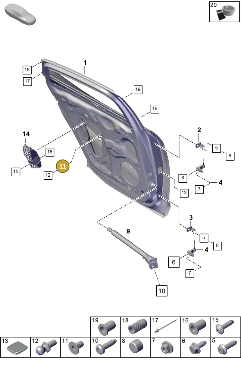 N90631202 — Porsche Panamera (2023-) diagram p62804050, position 11