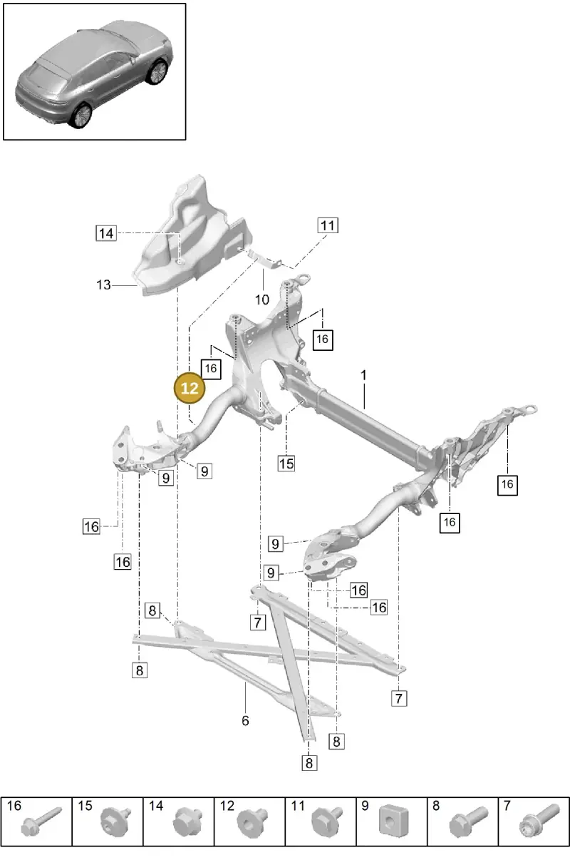 N90636502 — Porsche Macan R4 TFSI (2018-) diagram p52401000, position 12