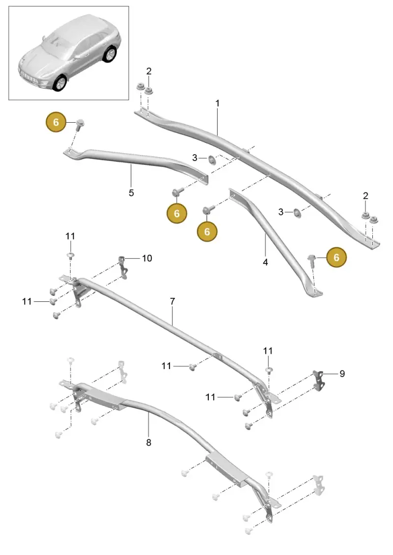 N90643906 — Porsche Macan GTS (2013-2018) diagram p44801015, position 6