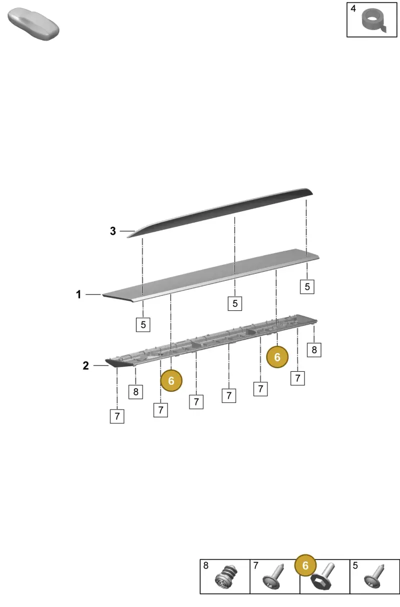 N90652204 — Porsche Taycan Sport Turismo (2023-) diagram p64803165, position 6
