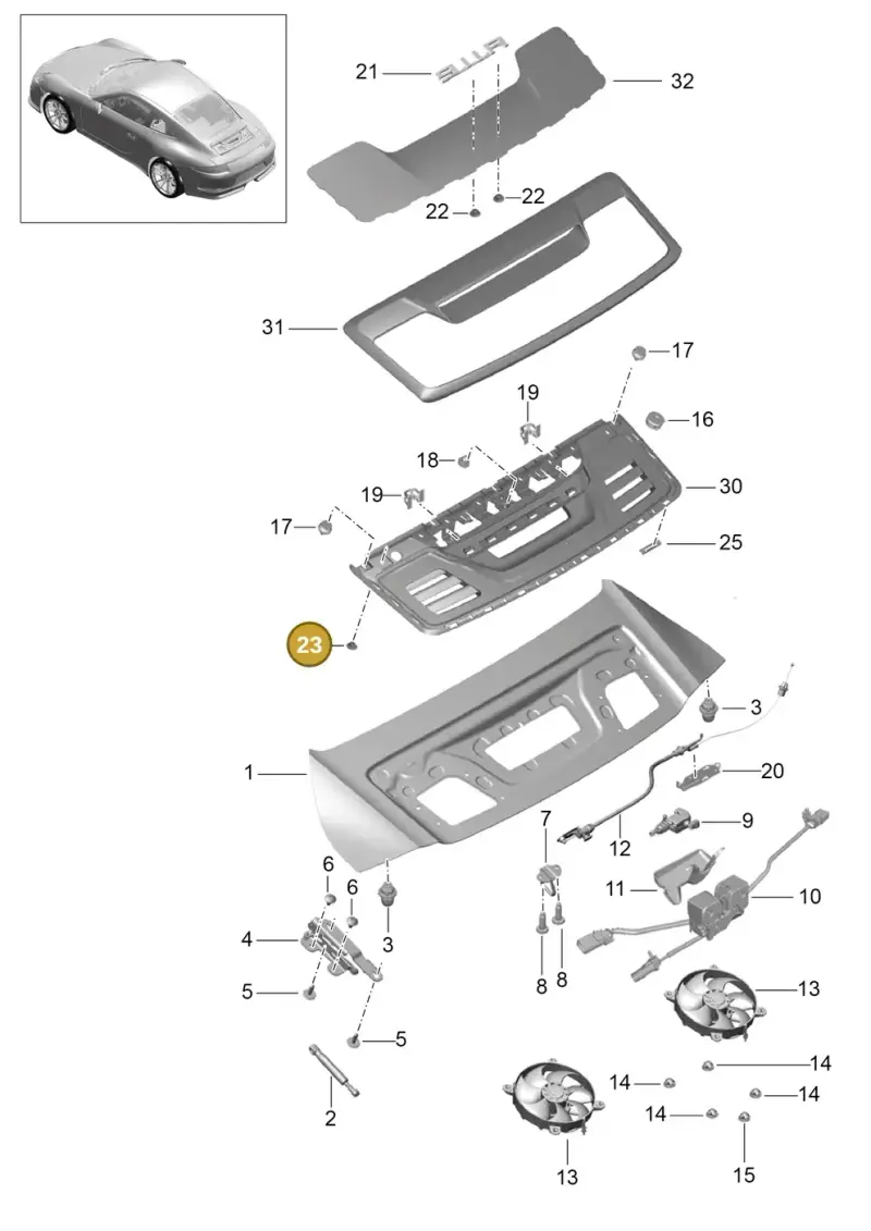 N90663603 — Porsche 991 R (2013-2020) diagram p41803015, position 23