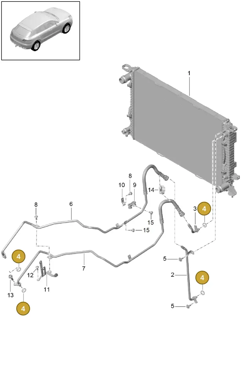 N90666001 — Porsche Macan GTS (2013-2018) diagram p44360000, position 4
