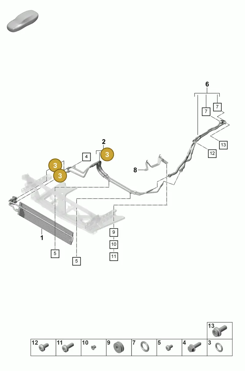N90666003 — Porsche Panamera 4 Hybrid (2020-2023) diagram p58360000, position 3