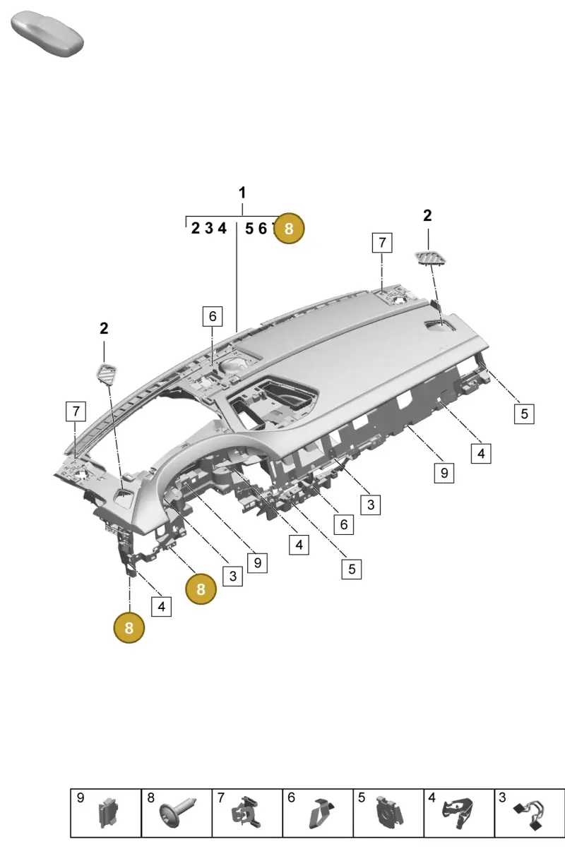 N90698606 — Porsche Macan 4 (2024-) diagram p61809000, position 8