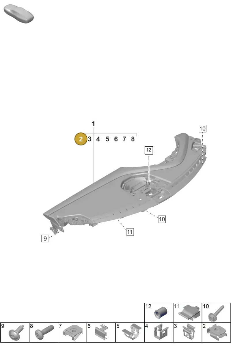 N90698801 — Porsche Taycan Sport Turismo (2023-) diagram p56809000, position 2