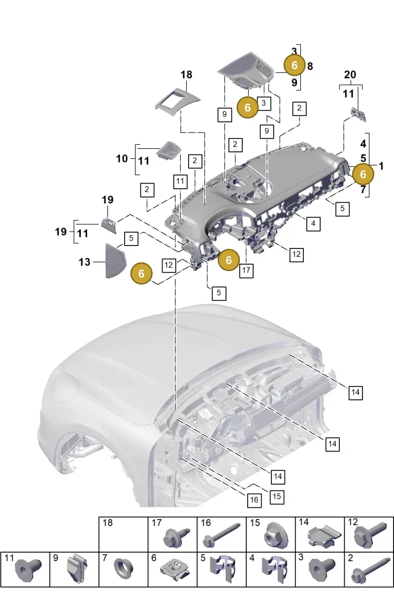 N90698801 — Porsche Cayenne Hybrid Coupe (2023-) diagram p60809000, position 6