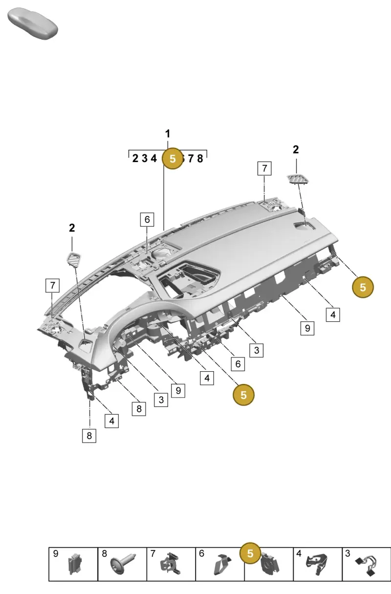 N90698801 — Porsche Macan 4 (2024-) diagram p61809000, position 5