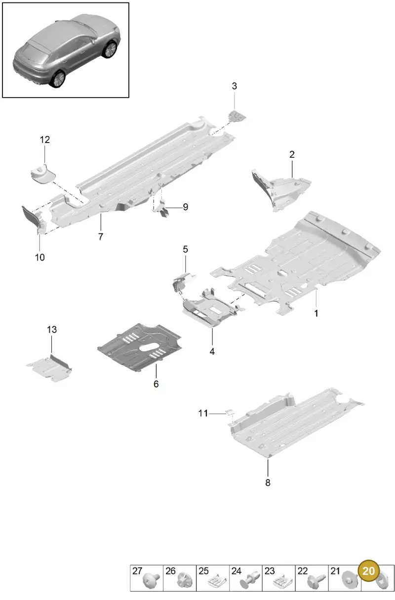 N90708802 — Porsche Macan R4 TFSI (2018-) diagram p52801700, position 20